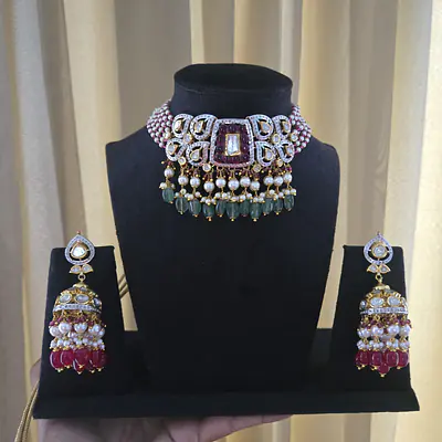 Polki choker set in 22carat gold primary image