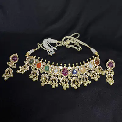 Navrattan polki choker primary image