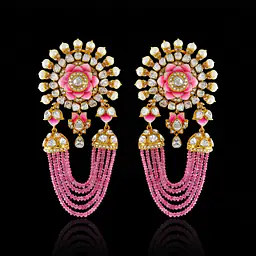 Pink meena polki jhumki - Master
