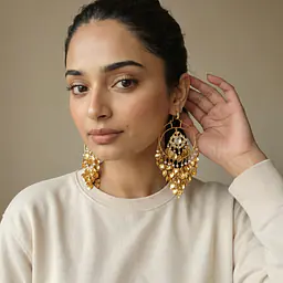 Gold kundan chandbali - Master