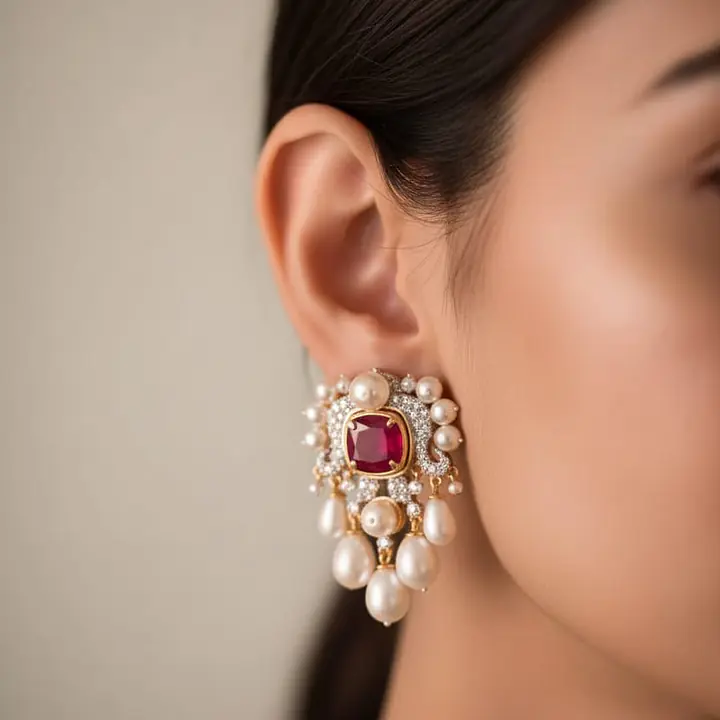 Ruby Pearl Eclat Studs - Master