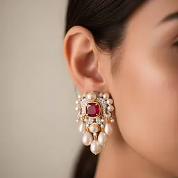 Ruby Pearl Eclat Studs - Master