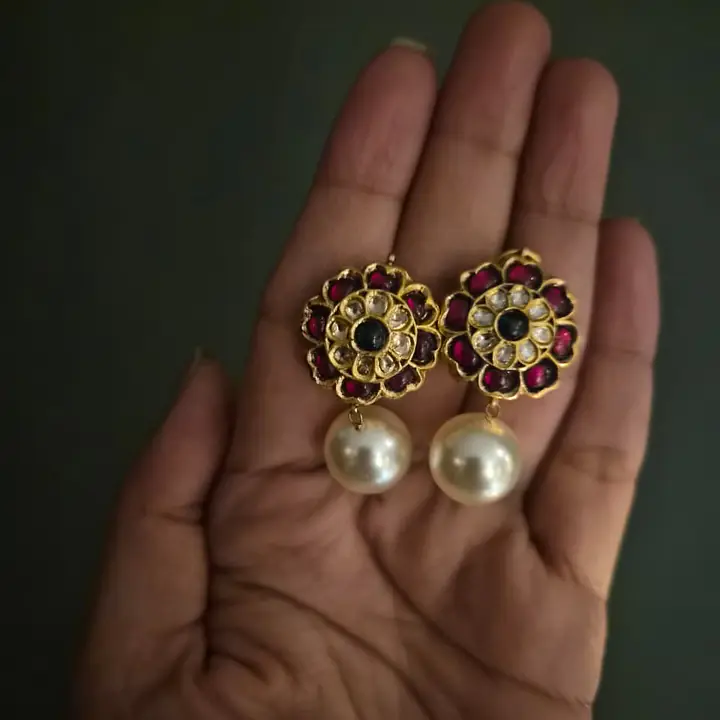 Roshan Pearl Bloom Studs - Master