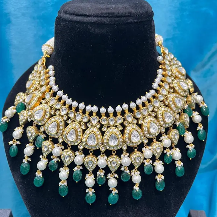 Elara Emerald Polki Bridal Set - Master