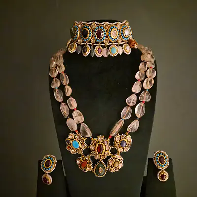 Mehrunisa Navratna Pendant Set primary image