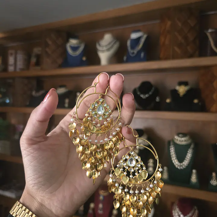 Gold kundan chandbali - Master