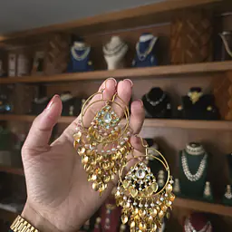 Gold kundan chandbali - Master