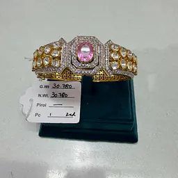 Rajkumari Pink Polki Kada - Master