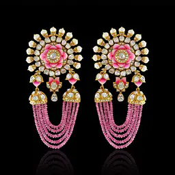 Pink meena polki jhumki - Master