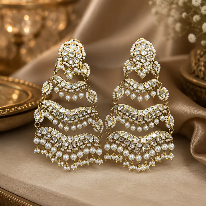 Pearl Cascade Chandbali - Master