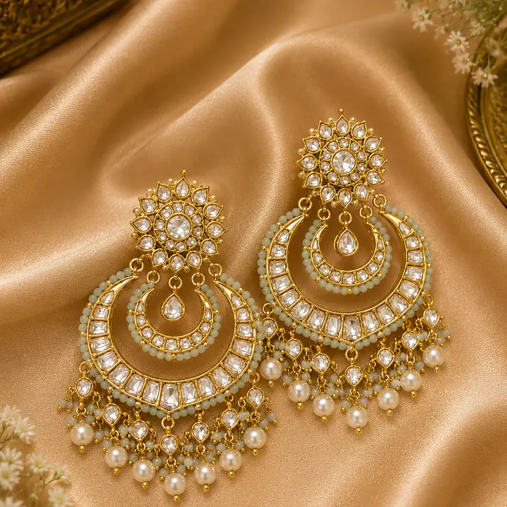 Pearl Glow Chandbali - Master