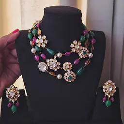 Silver set with real stones - Master