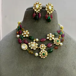 Silver set with real stones - Master