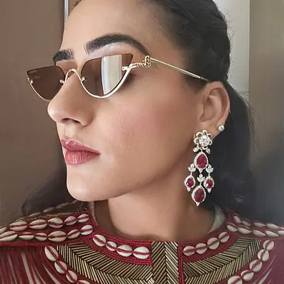 Diamond and Ruby earings primary image