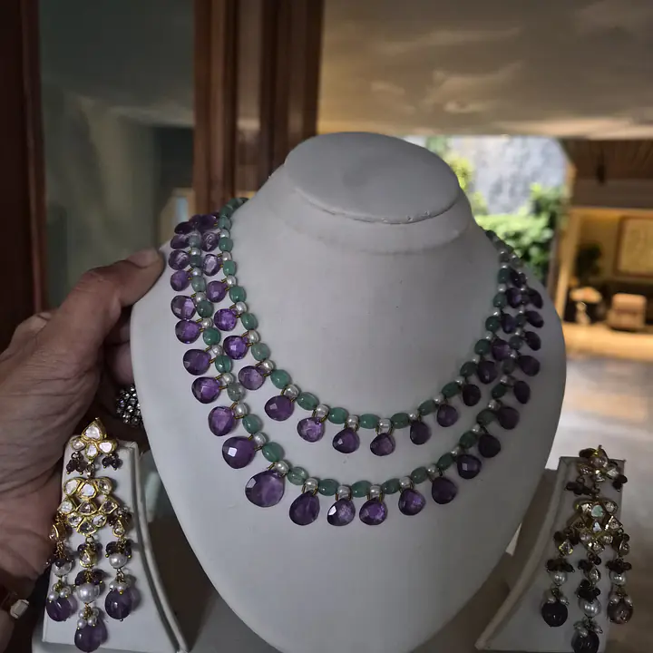 Polki earings with strings - Master